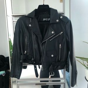 Nasty Gal Moto Zip Crop Jacket - XS
